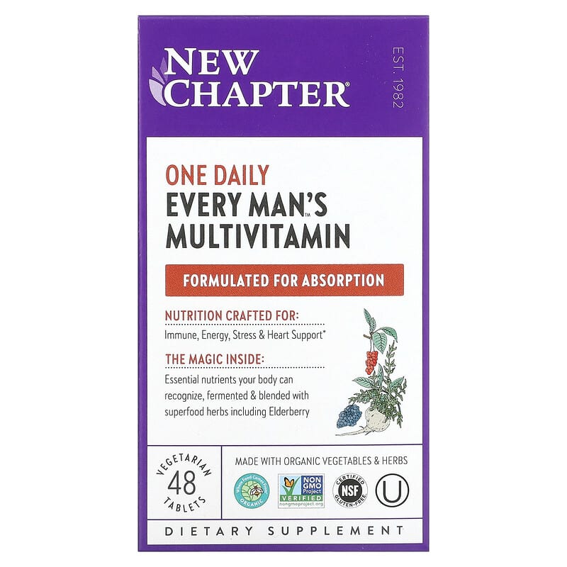 New Chapter One Daily Every Man's Multivitamin 48 viên 1 New Chapter Every Man's One Daily Multivitamin 48 Vegetarian Tablets 727783003270
