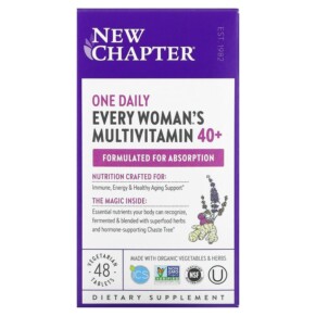 New Chapter Every Woman's One Daily 40+ Multivitamin 48 Vegetarian Tablets 727783003669