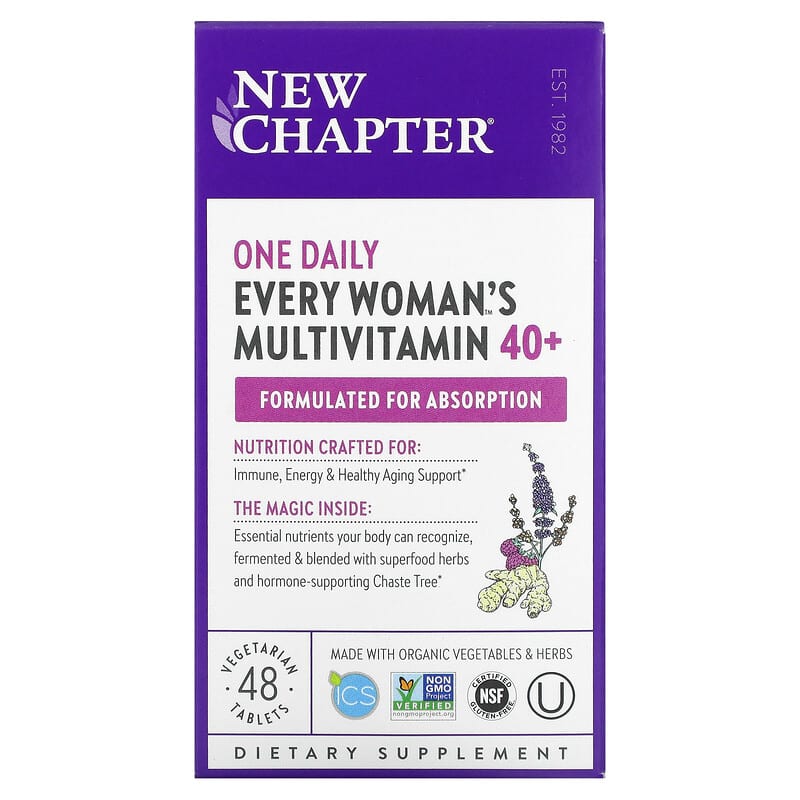 New Chapter 40+ Every Woman's One Daily Multivitamin 48 viên 1 New Chapter Every Woman's One Daily 40+ Multivitamin 48 Vegetarian Tablets 727783003669