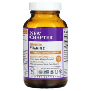 New Chapter Fermented Vitamin C 250 mg 60 Vegan Tablets 727783902573