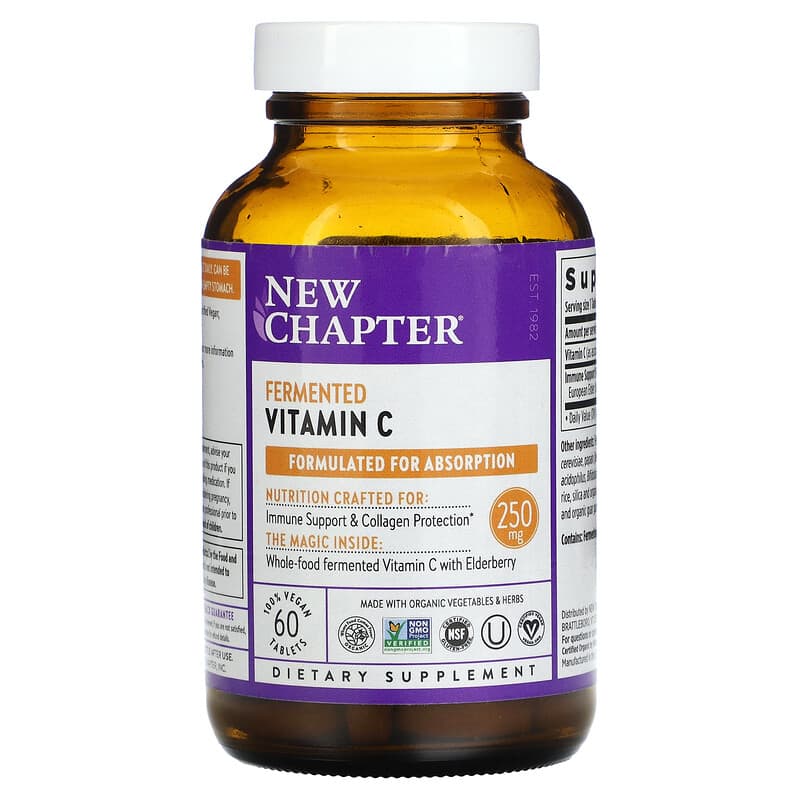 New Chapter Fermented Vitamin C 250 mg 60 viên 1 New Chapter Fermented Vitamin C 250 mg 60 Vegan Tablets 727783902573