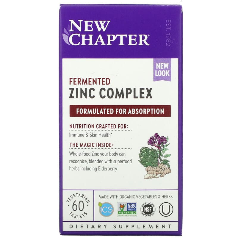 New Chapter Fermented Zinc Complex 60 viên 1 New Chapter Fermented Zinc Complex 60 Vegetarian Tablets 727783006455