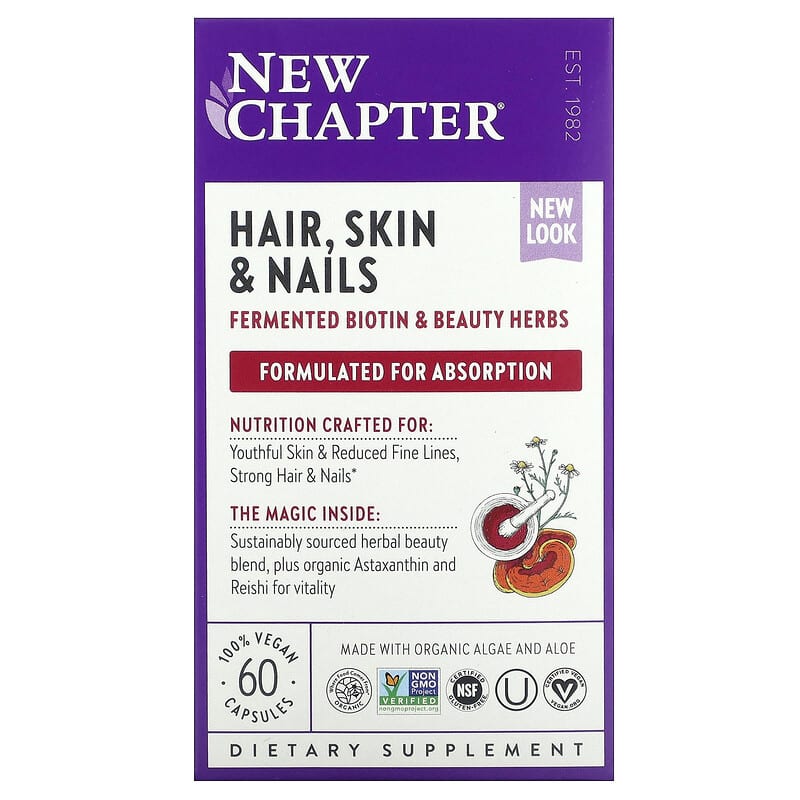 New Chapter Hair Skin & Nails 60 viên 1 New Chapter Hair Skin & Nails 60 Vegan Capsules 727783901170