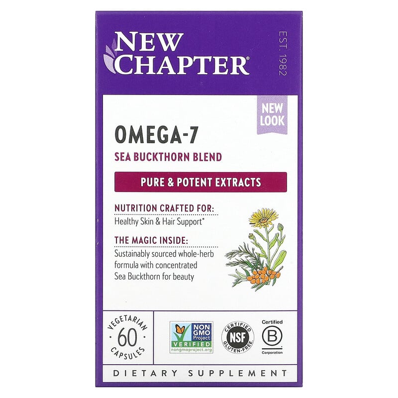 New Chapter Supercritical Omega-7 60 viên 1 New Chapter Omega-7 Sea Buckthorn Blend 60 Vegetarian Capsules 727783900982