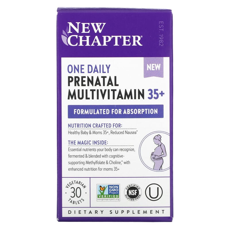 New Chapter One Daily Prenatal Multivitamin 35+ 30 Vegetarian Tablets 1 New Chapter One Daily Prenatal Multivitamin 35+ 30 Vegetarian Tablets 727783903297