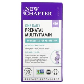 New Chapter One Daily Prenatal Multivitamin 90 Vegetarian Tablets 727783903327