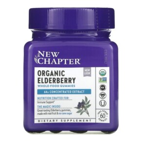 New Chapter Organic Elderberry Whole-Food Gummies 60 Vegan Gummies 727783902993