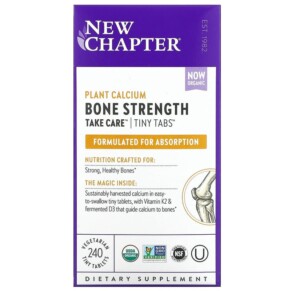 New Chapter Plant Calcium Bone Strength Take Care 240 Vegetarian Tiny Tablets 727783004130