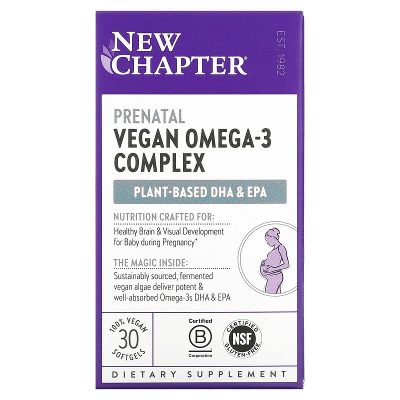 New Chapter Prenatal Vegan Omega-3 Complex 30 Vegan Softgels 1 New Chapter Prenatal Vegan Omega-3 Complex 30 Vegan Softgels 727783903686