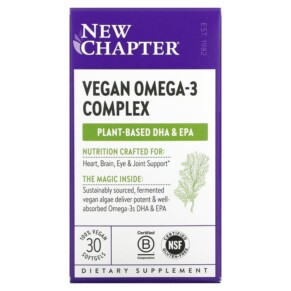 New Chapter Vegan Omega-3 Complex 30 Vegan Softgels 727783903679
