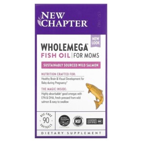 New Chapter Wholemega Fish Oil for Moms 90 Softgels 727783050168