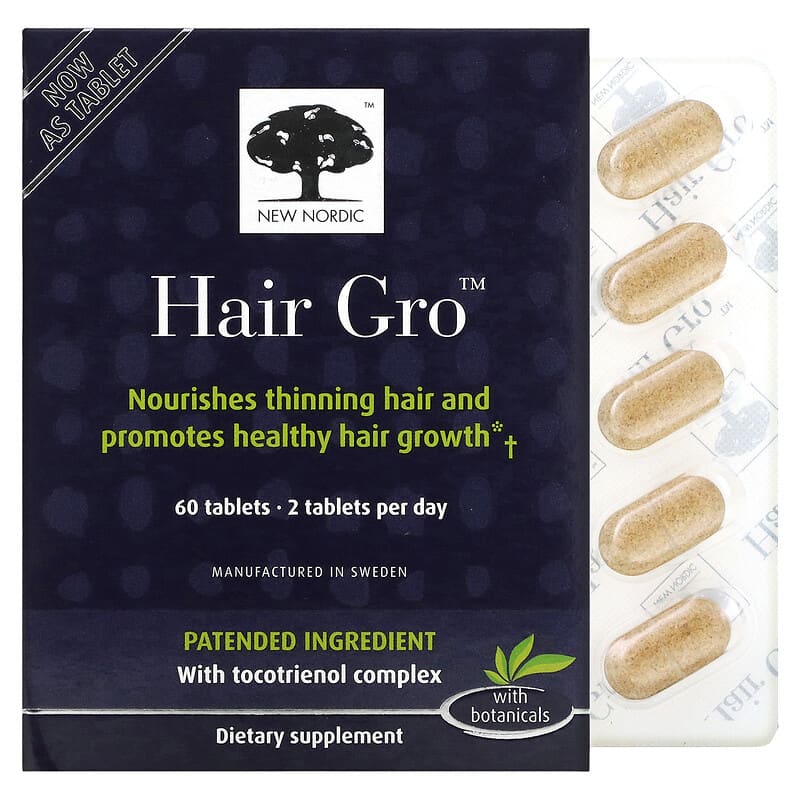 New Nordic Hair Gro 60 viên 1 New Nordic US Inc Hair Gro 60 Tablets 741805747317