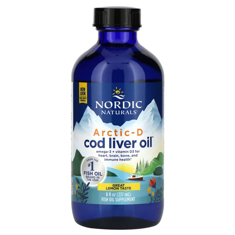Nordic Naturals Arctic-D Cod Liver Oil Lemon 8 oz (237 ml) 1 Nordic Naturals Arctic-D Cod Liver Oil Lemon 8 fl oz (237 ml) 768990587832