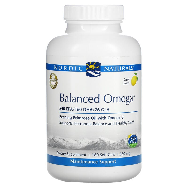 Nordic Naturals Balanced Omega Lemon 830 mg 180 Softgels 1 Nordic Naturals Balanced Omega Lemon 830 mg 180 Softgels 768990505010