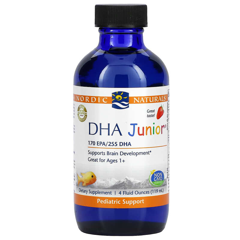 Nordic Naturals DHA Junior Ages 1+ Strawberry 4 fl oz (119 ml) 1 Nordic Naturals DHA Junior Ages 1+ Strawberry 4 fl oz (119 ml) 768990031830