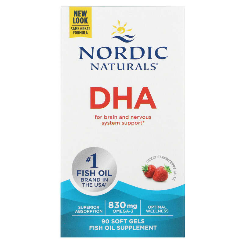 Nordic Naturals DHA Strawberry 500 mg 90 Soft Gels 1 Nordic Naturals DHA Strawberry 90 Soft Gels 768990017438