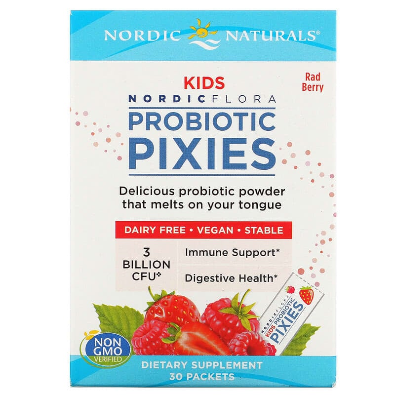 Nordic Naturals Nordic Flora Kids Probiotic Pixies Rad Berry 3 Billion CFU 30 Packets 1 Nordic Naturals Nordic Flora Kids Probiotic Pixies Rad Berry 3 Billion CFU 30 Packets 768990016783