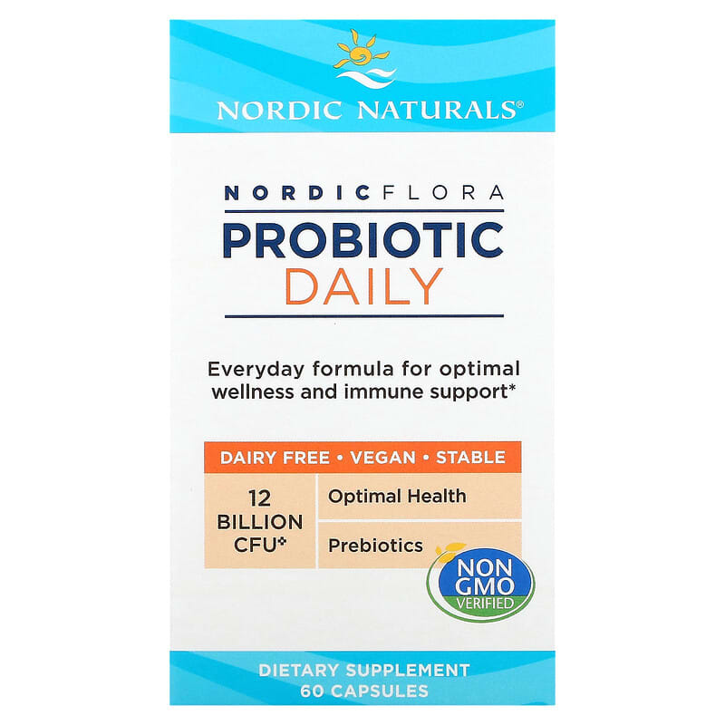 Nordic Naturals Nordic Flora Probiotic Daily 12 Billion CFU 60 Capsules 1 Nordic Naturals Nordic Flora Probiotic Daily 12 Billion CFU 60 Capsules 768990016721