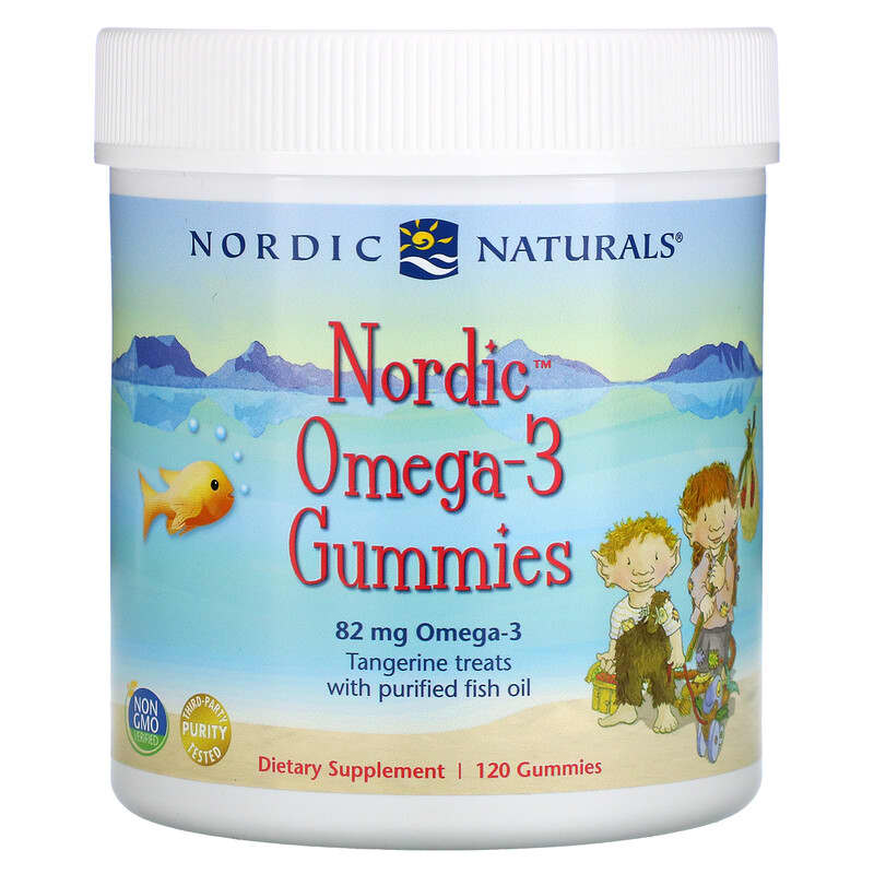 Nordic Naturals Nordic Omega-3 Gummies Tangerine Treats 41 mg 120 Gummies 1 Nordic Naturals Nordic Omega-3 Gummies Tangerine Treats 41 mg 120 Gummies 768990301315