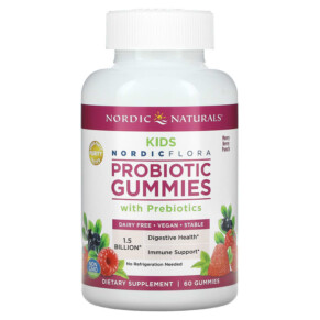 Nordic Naturals Probiotic Gummies Kids Merry Berry Punch 60 Gummies 768990301704