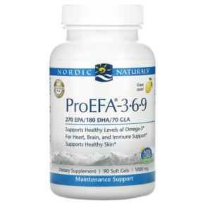 Nordic Naturals ProEFA 3-6-9 Lemon 1000 mg 90 Soft Gels 768990030918