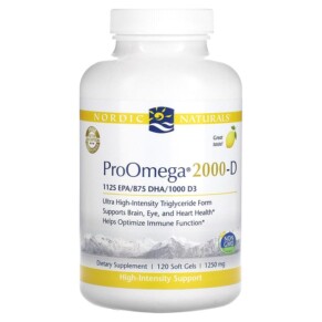 Nordic Naturals ProOmega 2000-D Lemon 1.250 mg 120 Soft Gels 768990121357