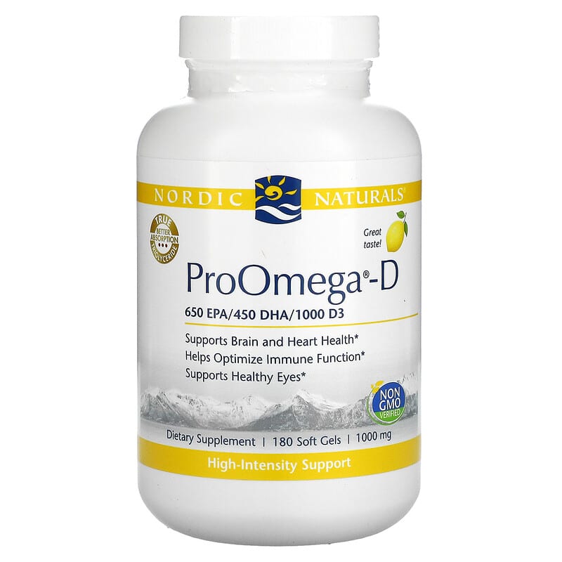 Nordic Naturals ProOmega-D Lemon 180 Soft gels 1 Nordic Naturals ProOmega-D Lemon 1.000 mg 180 Soft Gels 768990141249