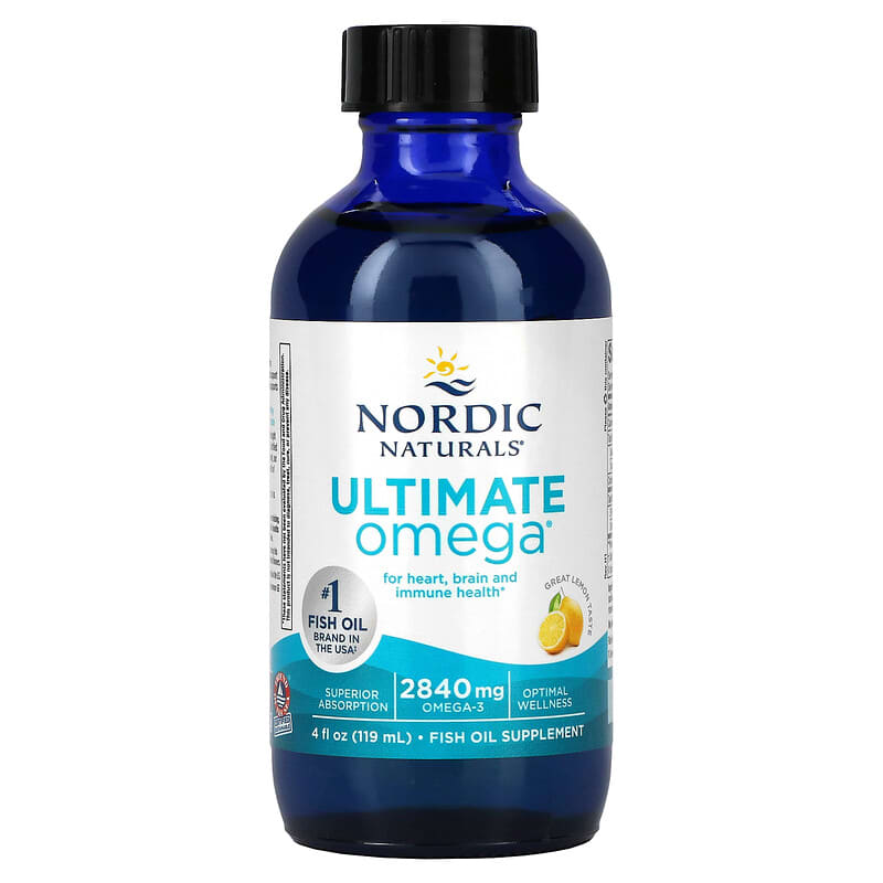 Nordic Naturals Ultimate Omega Lemon 2,840 mg 4 oz (119 ml) 1 Nordic Naturals Ultimate Omega Lemon 2.840 mg 4 fl oz (119 ml) 768990017933