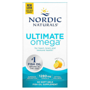 Nordic Naturals Ultimate Omega Lemon 640 mg 60 Soft Gels 768990017902