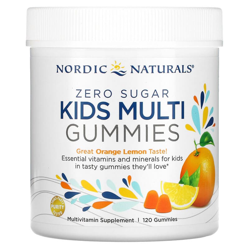 Nordic Naturals Zero Sugar Kids Multi Gummies Orange Lemon 120 Gummies 1 Nordic Naturals Zero Sugar Kids Multi Gummies Orange Lemon 120 Gummies 768990301278
