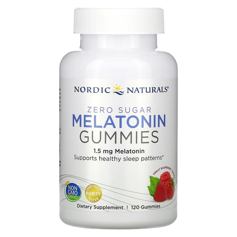 Nordic Naturals Zero Sugar Melatonin Gummies Raspberry 1.5 mg 120 Gummies 1 Nordic Naturals Zero Sugar Melatonin Gummies Raspberry 1.5 mg 120 Gummies 768990301896