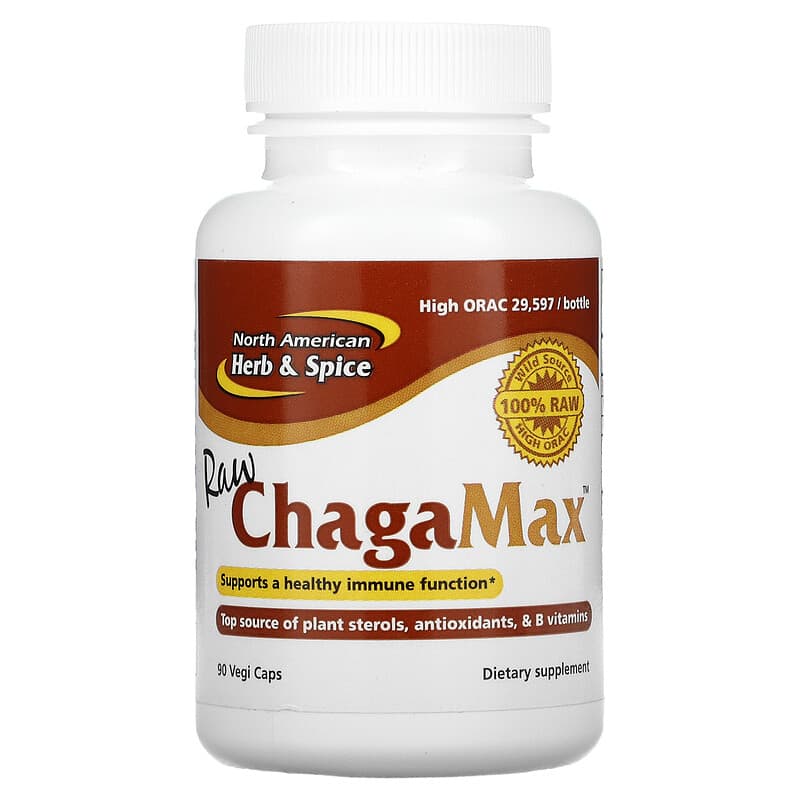North American Herb & Spice Co. Raw ChagaMax 90 Vegi Caps 1 North American Herb & Spice Co. Raw ChagaMax 90 Vegi Caps 635824005537