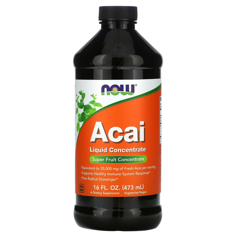 Now Foods Acai Liquid Concentrate 16 oz (473 ml) 1 NOW Foods Acai Liquid Concentrate 16 fl oz (473 ml) 733739048042