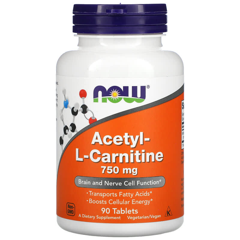 NOW Foods Acetyl-L Carnitine 750 mg 90 Tablets 1 NOW Foods Acetyl-L Carnitine 750 mg 90 Tablets 733739000811