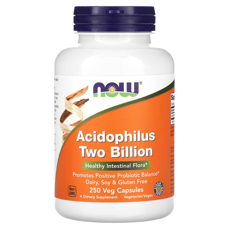 NOW Foods Acidophilus Two Billion 250 Veg Capsules 1 NOW Foods Acidophilus Two Billion 250 Veg Capsules 733739029072