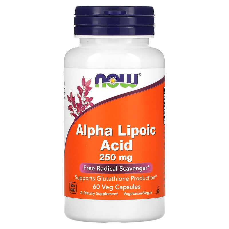 NOW Foods Alpha Lipoic Acid 250 mg 60 Veg Capsules 1 NOW Foods Alpha Lipoic Acid 250 mg 60 Veg Capsules 733739030429