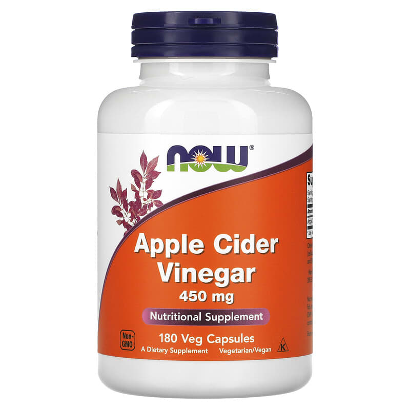 Now Foods Apple Cider Vinegar 450 mg 180 Veg viên 1 NOW Foods Apple Cider Vinegar 450 mg 180 Veg Capsules 733739033178