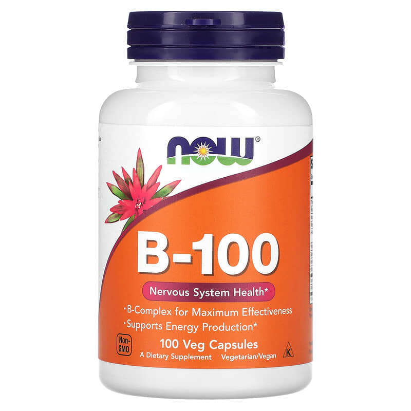 Now Foods B-100 100 Veg viên 1 NOW Foods B-100 100 Veg Capsules 733739004369