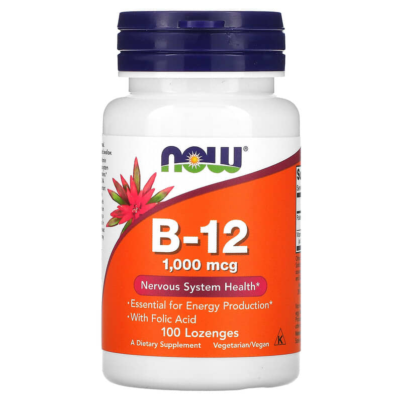 Now Foods B-12 1,000 mcg 100 Lozenges 1 NOW Foods B-12 1.000 mcg 100 Lozenges 733739004666