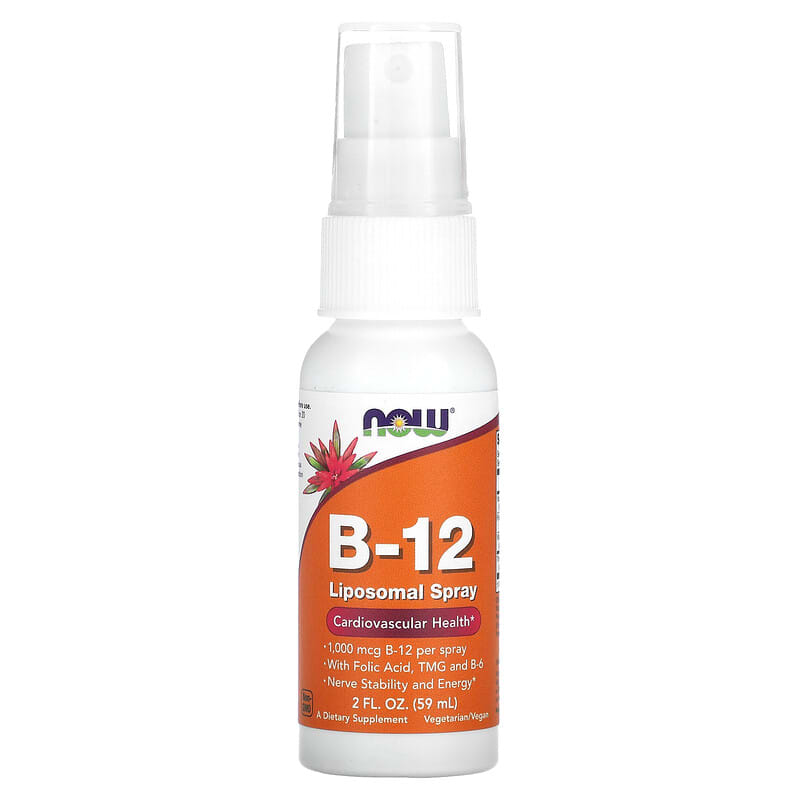 Now Foods B-12 Liposomal Spray 1,000 mcg 2 oz (59 ml) 1 NOW Foods B-12 Liposomal Spray 1.000 mcg 2 fl oz (59 ml) 733739039101