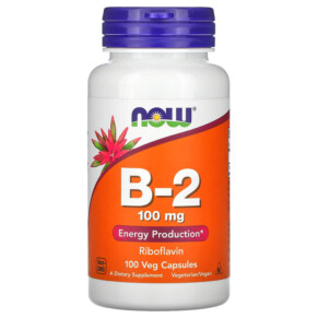 NOW Foods B-2 100 mg 100 Veg Capsules 733739004475