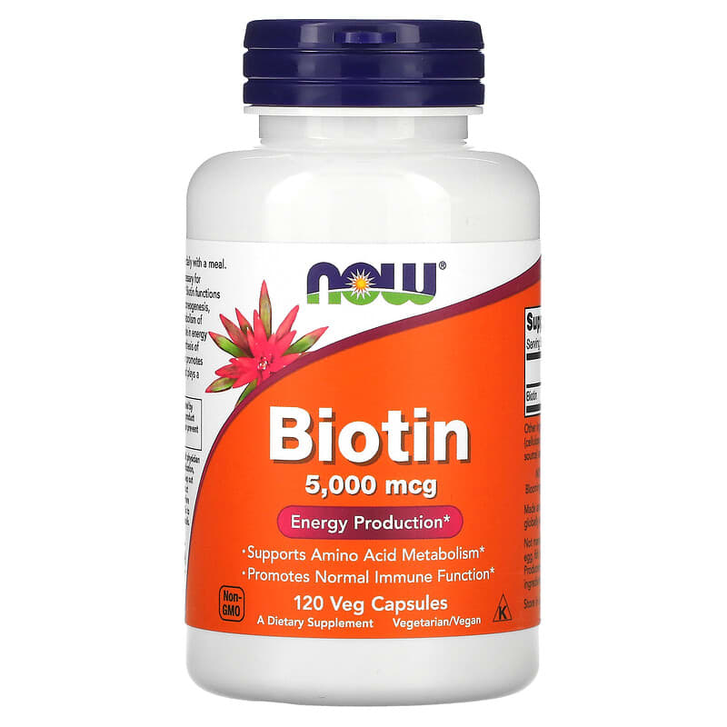 Now Foods Biotin 5,000 mcg 120 Veg viên 1 NOW Foods Biotin 5.000 mcg 120 Veg Capsules 733739004741
