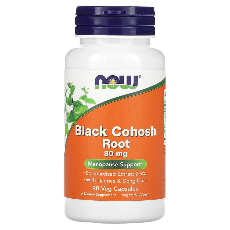 NOW Foods Black Cohosh Root 80 mg 90 Veg Capsules 1 NOW Foods Black Cohosh Root 80 mg 90 Veg Capsules 733739046079