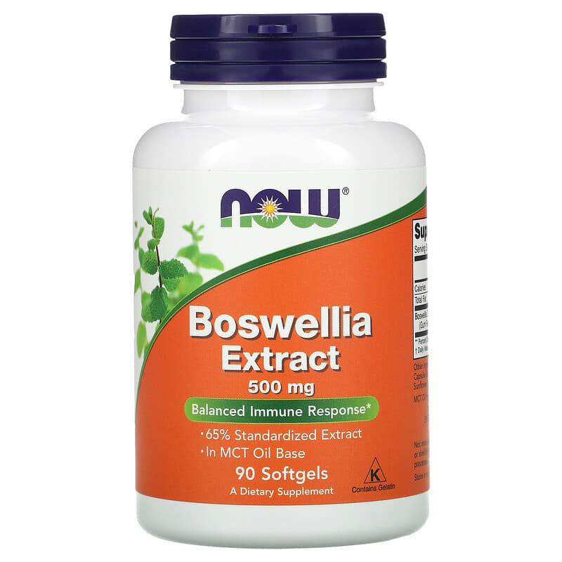 NOW Foods Boswellia Extract 500 mg 90 Softgels 1 NOW Foods Boswellia Extract 500 mg 90 Softgels 733739049360