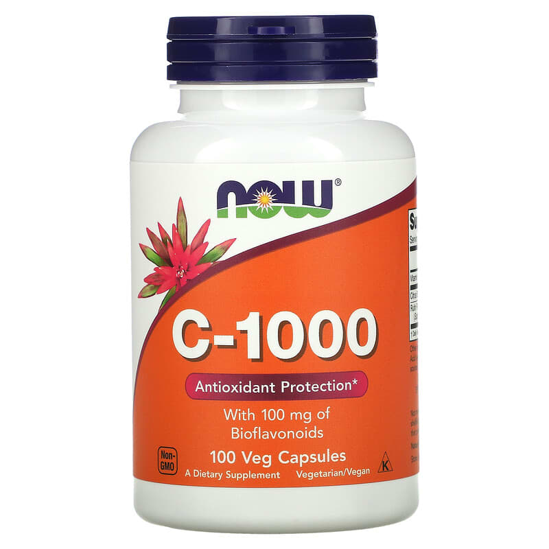 Now Foods C-1000 with Bioflavonoids 100 Veg viên 1 NOW Foods C-1000 with Bioflavonoids 100 Veg Capsules 733739006905