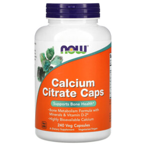 NOW Foods Calcium Citrate Caps 240 Veg Capsules 733739012371