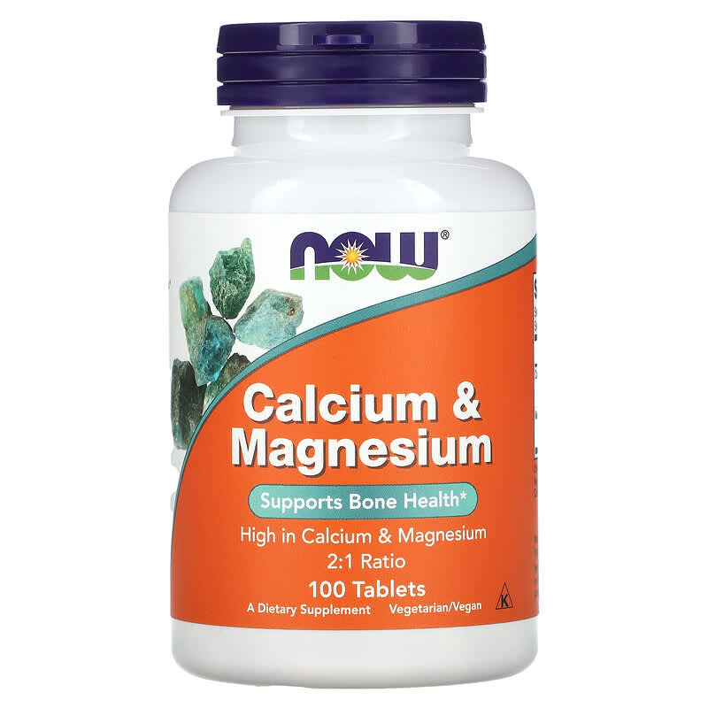 NOW Foods Calcium & Magnesium 100 Tablets 1 NOW Foods Calcium & Magnesium 100 Tablets 733739012708