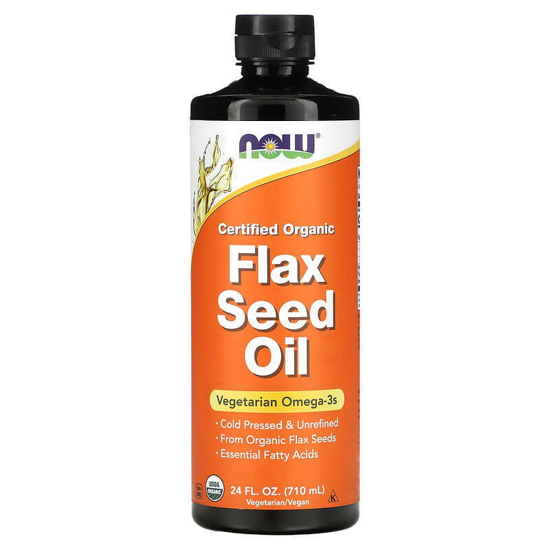 Now Foods Certified Organic Flax Seed Oil 24 oz (710 ml) 1 NOW Foods Certified Organic Flax Seed Oil 24 fl oz (710 ml) 733739017611
