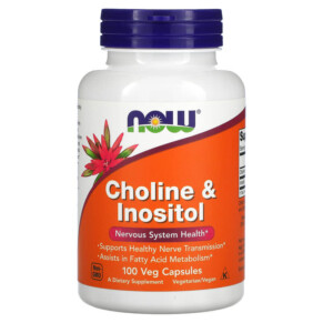 NOW Foods Choline & Inositol 100 Veg Capsules 733739004703