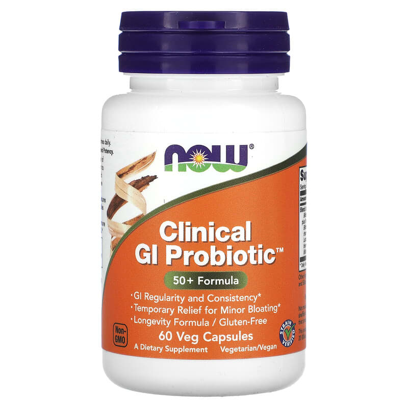 NOW Foods Clinical GI Probiotic 50+ Formula 60 Veg Capsules 1 NOW Foods Clinical GI Probiotic 50+ Formula 60 Veg Capsules 733739029195
